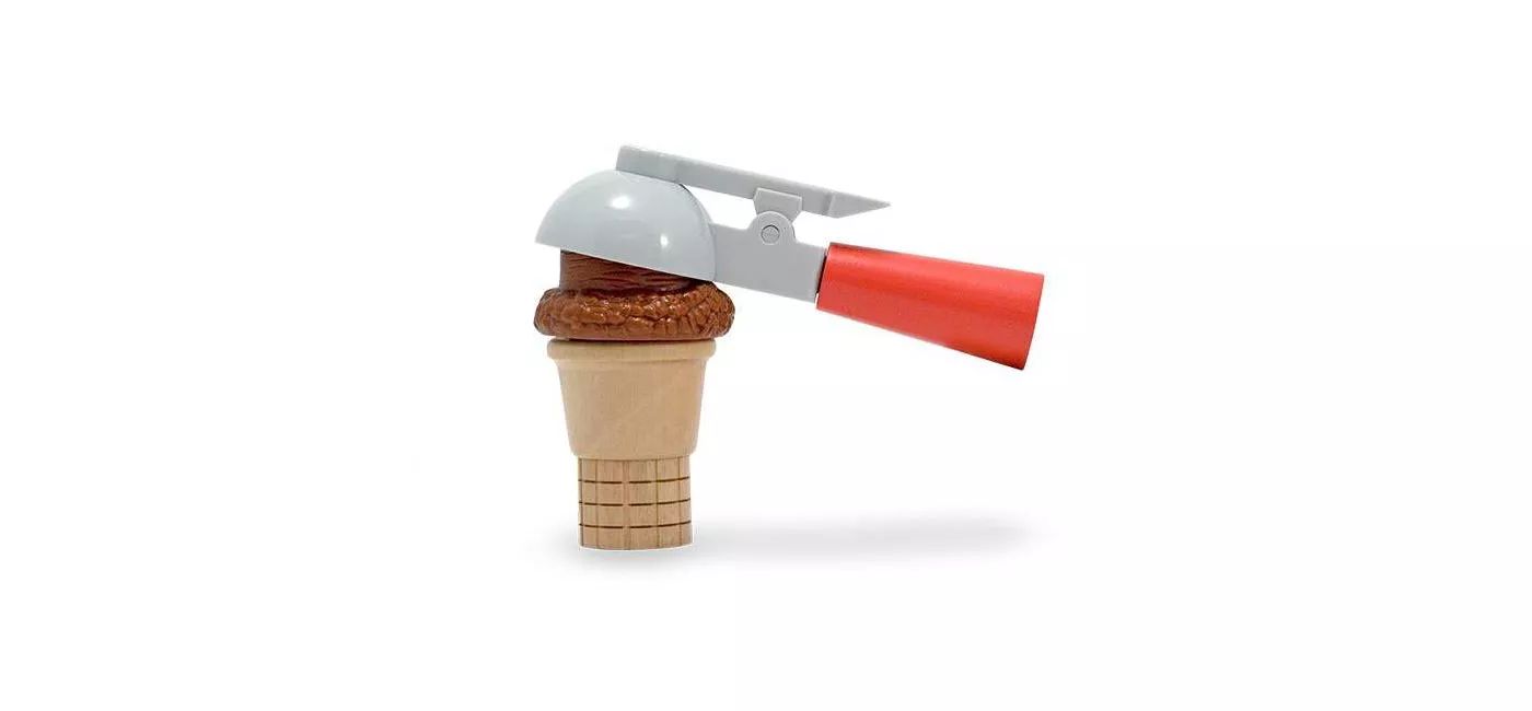 Melissa & Doug Scoop and Stack Ice Cream Cone Magnetic Pretend Play Set